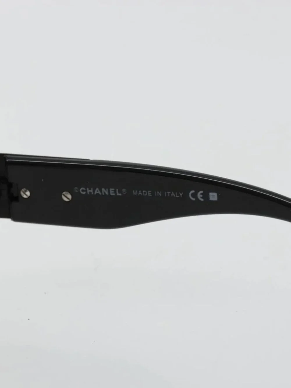 CHANEL Sunglasses plastic Black 4128 CC Auth hk3744A